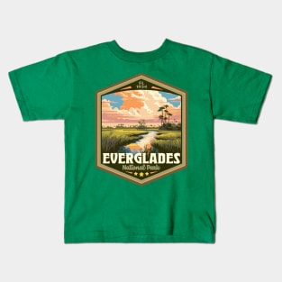 Everglades National Park Vintage WPA Style National Parks Art Kids T-Shirt